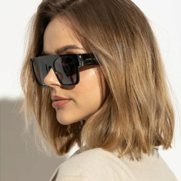 Marc Jacobs MARC 757/S 0KB7 9O Square Sunglasses - Transparent Dark Grey - Picture 11 of 13